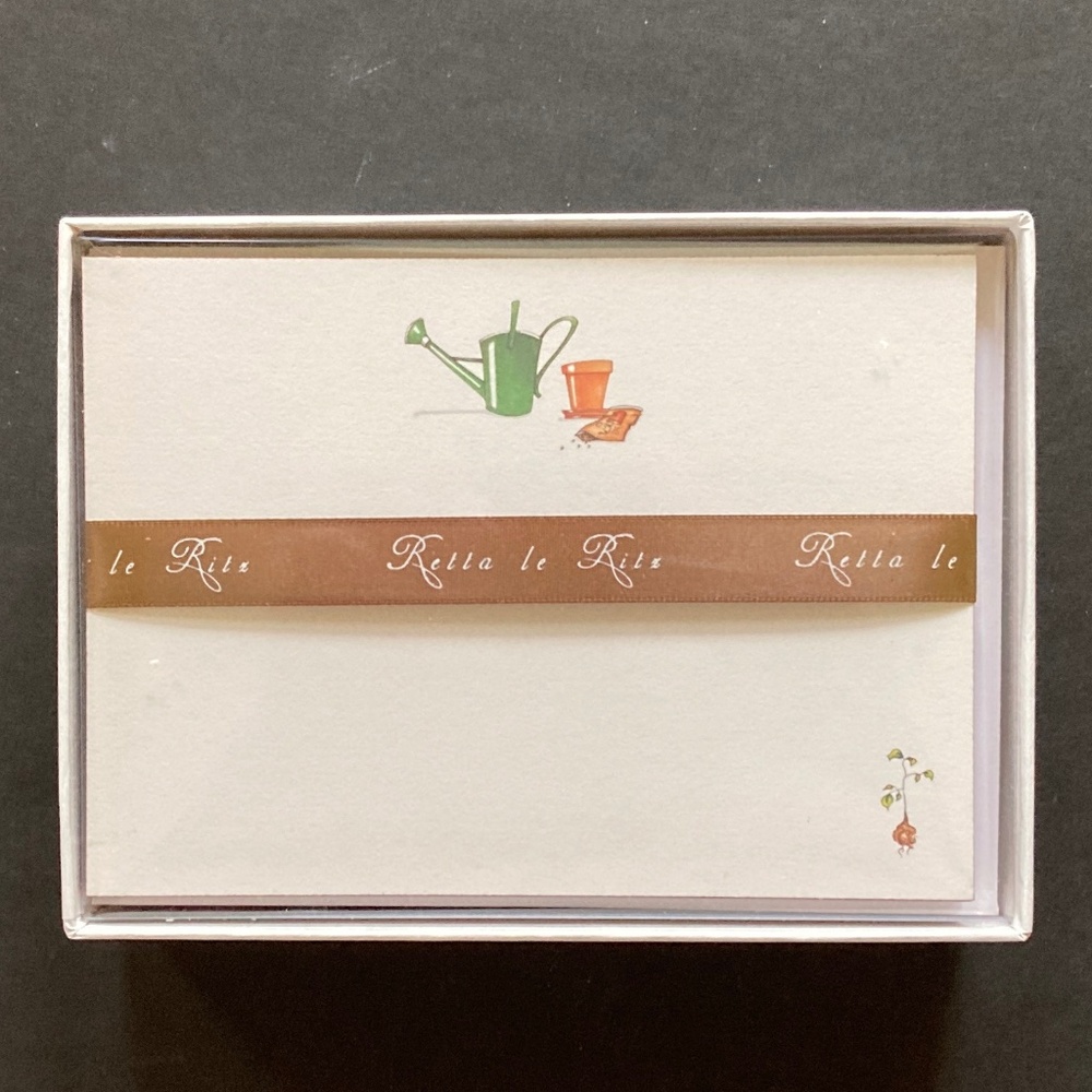 Retta le Ritz Gardening Collection Illustrated Notecards/12 Cards/RETIRED/NEW!